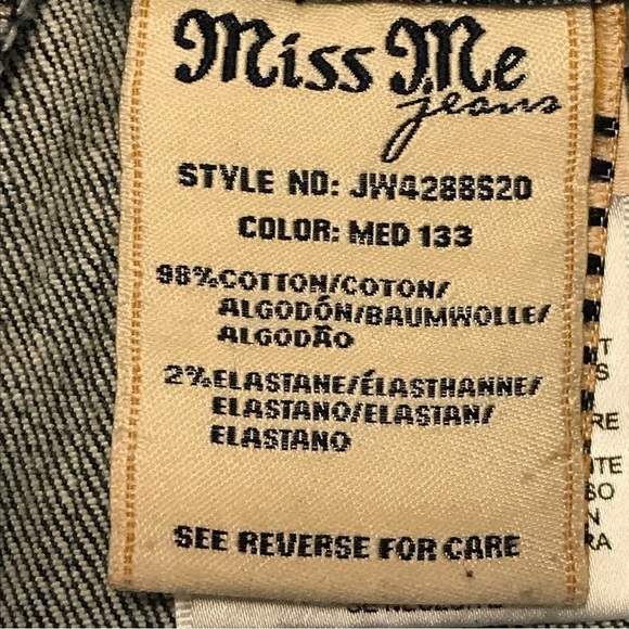 Miss Me Jeweled Flap Pocket Skinny Jeans Woman’s Size 27 - Picture 7 of 12